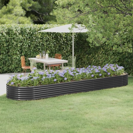 Steel flower bed anthracite powder coated 396x100x36cm by vidaXL, Pots and planters - Ref: Foro24-319006, Price: 118,96 €, Di...