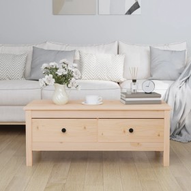 Solid gray pine wood coffee table 100x50x40 cm by vidaXL, Coffee table - Ref: Foro24-814604, Price: 79,44 €, Discount: %