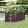 Brown powder coated steel flower bed planter 175x100x68cm by vidaXL, Pots and planters - Ref: Foro24-319060, Price: 110,74 €,...