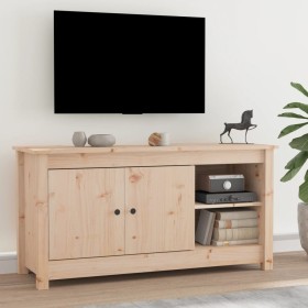 Solid pine wood TV cabinet 103x36.5x52 cm by vidaXL, TV Furniture - Ref: Foro24-814589, Price: 94,99 €, Discount: %