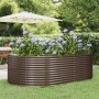 Brown powder coated steel flower bed planter 212x140x68cm by vidaXL, Pots and planters - Ref: Foro24-319095, Price: 110,84 €,...