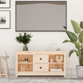 Solid pine wood TV stand 103x36.5x52 cm by vidaXL, TV Furniture - Ref: Foro24-814569, Price: 93,46 €, Discount: %