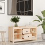 Solid pine wood TV stand 103x36.5x52 cm by vidaXL, TV Furniture - Ref: Foro24-814569, Price: 93,46 €, Discount: %