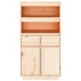 Aparador alto de madera maciza de pino 60x40x116,5 cm de vidaXL, Aparadores - Ref: Foro24-814534, Precio: 162,42 €, Descuento: %