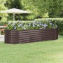 Steel powder-coated brown raised garden bed planter 322x100x68cm by vidaXL, Pots and planters - Ref: Foro24-319070, Price: 15...