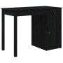 Solid black pine wood desk 100x50x75 cm by vidaXL, Desks - Ref: Foro24-814633, Price: 119,79 €, Discount: %