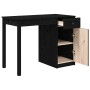 Solid black pine wood desk 100x50x75 cm by vidaXL, Desks - Ref: Foro24-814633, Price: 119,79 €, Discount: %