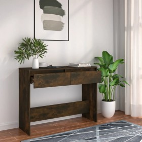 Engineered wood smoked oak console table 100x35x76.5 cm by vidaXL, Side tables - Ref: Foro24-813035, Price: 49,99 €, Discount: %