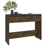 Engineered wood smoked oak console table 100x35x76.5 cm by vidaXL, Side tables - Ref: Foro24-813035, Price: 50,26 €, Discount: %