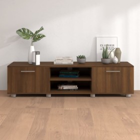 Oak brown plywood TV cabinet 140x40x35 cm by vidaXL, TV Furniture - Ref: Foro24-340634, Price: 117,02 €, Discount: %