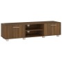 Mueble de TV madera contrachapada marrón roble 140x40x35 cm de vidaXL, Muebles TV - Ref: Foro24-340634, Precio: 117,02 €, Des...