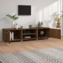 Mueble de TV madera contrachapada marrón roble 140x40x35 cm de vidaXL, Muebles TV - Ref: Foro24-340634, Precio: 117,02 €, Des...