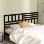 Solid black pine wood bed headboard 186x4x100 cm by vidaXL, Headboards and footboards - Ref: Foro24-814163, Price: 68,99 €, D...