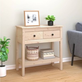 Solid pine wood console table 75x35x75 cm by vidaXL, Side tables - Ref: Foro24-814619, Price: 98,43 €, Discount: %