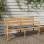 Batavia bench with gray cushion solid teak wood 150 cm by vidaXL, garden benches - Ref: Foro24-3100827, Price: 241,47 €, Disc...