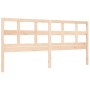 Bed frame with solid wood headboard 200x200 cm by vidaXL, Beds and slatted bases - Ref: Foro24-3194851, Price: 142,99 €, Disc...