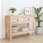 Solid pine wood console table 100x35x75 cm by vidaXL, Side tables - Ref: Foro24-814624, Price: 110,61 €, Discount: %