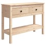 Solid pine wood console table 100x35x75 cm by vidaXL, Side tables - Ref: Foro24-814624, Price: 110,61 €, Discount: %