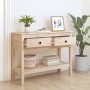 Solid pine wood console table 100x35x75 cm by vidaXL, Side tables - Ref: Foro24-814624, Price: 110,61 €, Discount: %