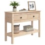 Solid pine wood console table 100x35x75 cm by vidaXL, Side tables - Ref: Foro24-814624, Price: 110,61 €, Discount: %