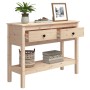 Solid pine wood console table 100x35x75 cm by vidaXL, Side tables - Ref: Foro24-814624, Price: 110,61 €, Discount: %