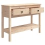 Solid pine wood console table 100x35x75 cm by vidaXL, Side tables - Ref: Foro24-814624, Price: 110,61 €, Discount: %