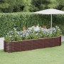 Steel powder-coated brown raised garden bed planter 368x80x68 cm by vidaXL, Pots and planters - Ref: Foro24-318965, Price: 15...