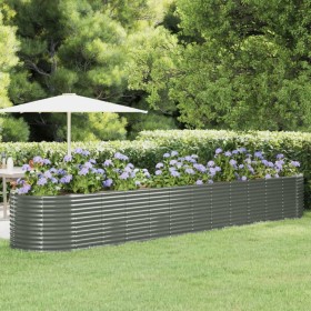 Jardinera arriate acero recubrimiento polvo gris 507x100x68 cm de vidaXL, Maceteros y jardineras - Ref: Foro24-319079, Precio...