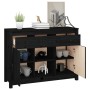 Sideboard aus massivem schwarzem Kiefernholz, 100 x 35 x 74,5 cm von vidaXL, Sideboards - Ref: Foro24-814553, Preis: 152,36 €...