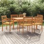 Garten-Essgruppe 7-teilig aus massivem Teakholz von vidaXL, Gartensets - Ref: Foro24-3100788, Preis: 906,67 €, Rabatt: %