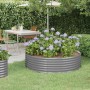 Jardinera arriate acero recubrimiento polvo gris 140x140x36 cm de vidaXL, Maceteros y jardineras - Ref: Foro24-319019, Precio...