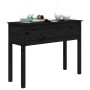 Mesa consola de madera maciza de pino negra 100x35x75 cm de vidaXL, Mesas auxiliares - Ref: Foro24-814618, Precio: 106,98 €, ...