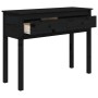 Mesa consola de madera maciza de pino negra 100x35x75 cm de vidaXL, Mesas auxiliares - Ref: Foro24-814618, Precio: 106,98 €, ...