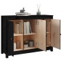 Sideboard aus massivem schwarzem Kiefernholz, 100 x 35 x 74 cm von vidaXL, Sideboards - Ref: Foro24-814563, Preis: 141,55 €, ...