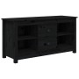 Solid black pine wood TV cabinet 103x36.5x52 cm by vidaXL, TV Furniture - Ref: Foro24-814573, Price: 80,48 €, Discount: %