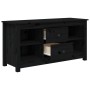 Solid black pine wood TV cabinet 103x36.5x52 cm by vidaXL, TV Furniture - Ref: Foro24-814573, Price: 80,48 €, Discount: %