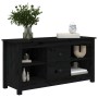 Solid black pine wood TV cabinet 103x36.5x52 cm by vidaXL, TV Furniture - Ref: Foro24-814573, Price: 80,48 €, Discount: %