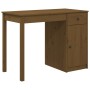 Solid pine wood desk in honey brown color, 100x50x75 cm by vidaXL, Desks - Ref: Foro24-814632, Price: 126,51 €, Discount: %