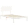 White solid wood bed frame with headboard 100x200 cm by vidaXL, Beds and slatted bases - Ref: Foro24-3193717, Price: 115,59 €...