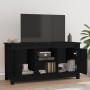 TV-Ständer aus massivem Kiefernholz schwarz 103x36,5x52 cm von vidaXL, TV-Möbel - Ref: Foro24-814588, Preis: 103,04 €, Rabatt: %