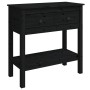 Solid black pine wood console table 75x35x75 cm by vidaXL, Side tables - Ref: Foro24-814623, Price: 124,97 €, Discount: %