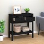 Solid black pine wood console table 75x35x75 cm by vidaXL, Side tables - Ref: Foro24-814623, Price: 124,97 €, Discount: %