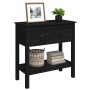 Solid black pine wood console table 75x35x75 cm by vidaXL, Side tables - Ref: Foro24-814623, Price: 124,97 €, Discount: %