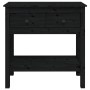 Solid black pine wood console table 75x35x75 cm by vidaXL, Side tables - Ref: Foro24-814623, Price: 124,97 €, Discount: %