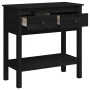 Solid black pine wood console table 75x35x75 cm by vidaXL, Side tables - Ref: Foro24-814623, Price: 124,97 €, Discount: %