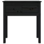 Mesa consola de madera maciza de pino negro 70x35x75 cm de vidaXL, Mesas auxiliares - Ref: Foro24-814613, Precio: 84,52 €, De...