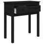 Mesa consola de madera maciza de pino negro 70x35x75 cm de vidaXL, Mesas auxiliares - Ref: Foro24-814613, Precio: 84,52 €, De...