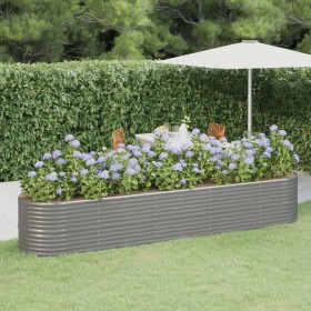 Gray powder coated steel flower bed planter 368x80x68 cm by vidaXL, Pots and planters - Ref: Foro24-318964, Price: 141,99 €, ...