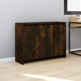 Aparador de madera de ingeniería roble ahumado 102x33x75 cm de vidaXL, Aparadores - Ref: Foro24-813014, Precio: 63,91 €, Desc...