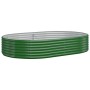 Green powder coated steel flower bed planter 214x140x36 cm by vidaXL, Pots and planters - Ref: Foro24-319023, Price: 77,99 €,...